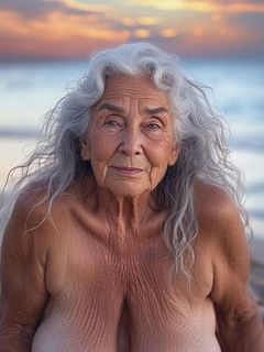 AI 205 Grandma is a Beach slut
