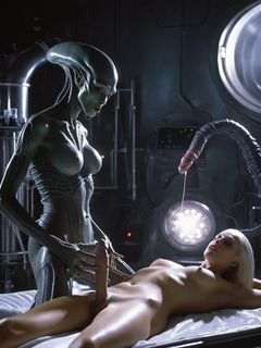 Naked Lab Technicians on the Zyphor Prime Medical Deck