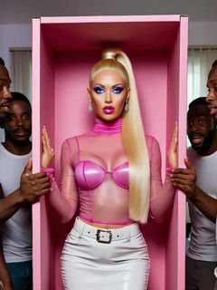 AI Barbie-doll delivery for black guys