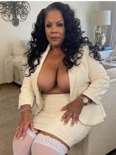 Ebony BBW in White