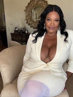 Ebony BBW in White