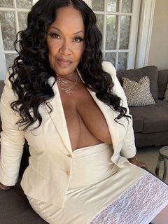 Ebony BBW in White