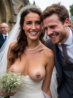 Smiling Brides with Pierced Nipples 13