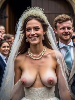 Smiling Brides with Pierced Nipples 13