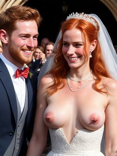 Smiling Brides with Pierced Nipples 13