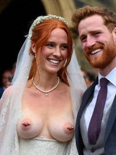 Smiling Brides with Pierced Nipples 13