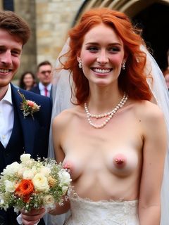Smiling Brides with Pierced Nipples 13