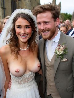 Smiling Brides with Pierced Nipples 13