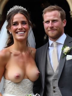 Smiling Brides with Pierced Nipples 13