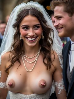Smiling Brides with Pierced Nipples 13