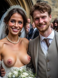 Smiling Brides with Pierced Nipples 13