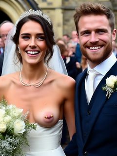 Smiling Brides with Pierced Nipples 13