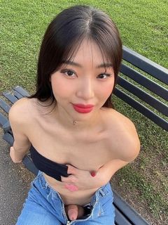 Ladyboy wenches on public park benches