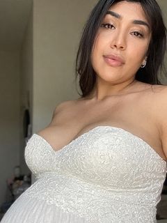 Pregnant Latinas in Wedding Dresses