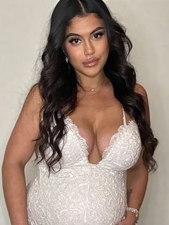 Pregnant Latinas in Wedding Dresses