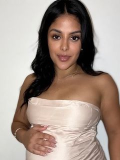 Pregnant Latinas in Wedding Dresses