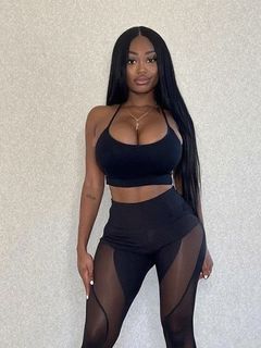 The hotness of sheer panel leggings