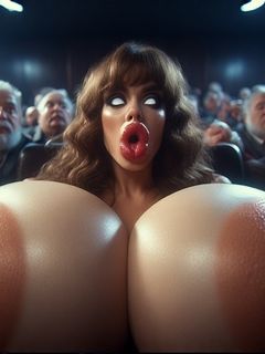 Bimbo Gooners At The Adult Cinema
