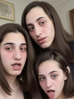 AI young beautiful girls. Harness and uder dress genereted 2